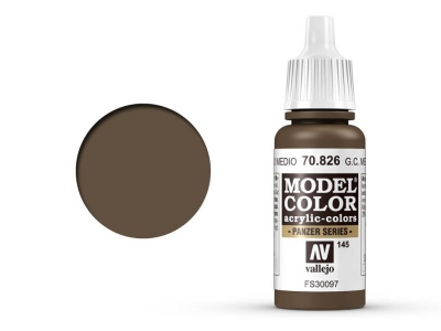 Vallejo Model Color, 70.826, German Med. Brown, Немецкий коричневый, 17 мл