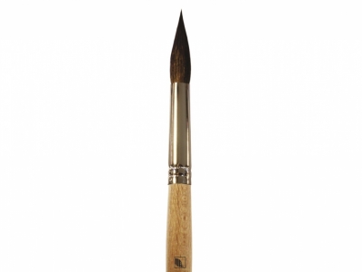 Круглая кисть "Аврора" № 9 (9 мм), белка, длинная ручка
