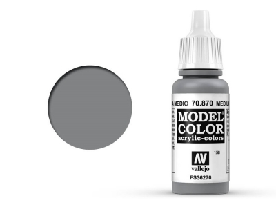 Vallejo Model Color, 70.870, Medium Sea Grey, Средний морской серый, 17 мл