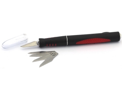 Нож Jas 4011, прорезиненная ручка и 5 лезвий