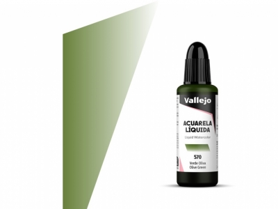 Vallejo Acuarela Liquida, 33.570, Olive Green, Оливковая, 32 мл