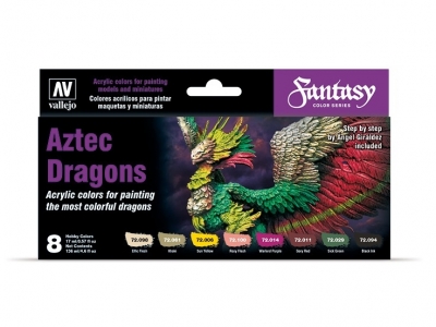 Набор красок Aztec Dragons для кисти, 72.306