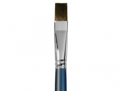 Плоская кисть "Байкал" № 14 (14 мм), белка, длинная ручка