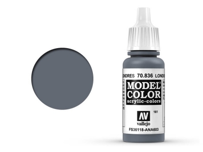 Vallejo Model Color, 70.836, London Grey, Цвет лондонский серый, 17 мл