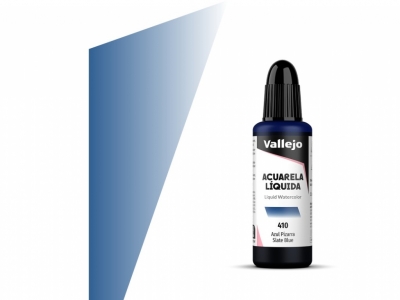 Vallejo Acuarela Liquida, 33.410, Slate Blue, Серо-синяя, 32 мл