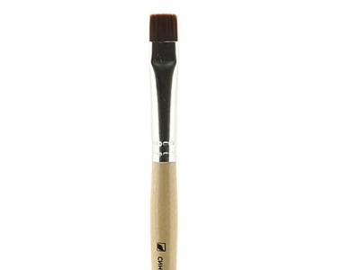 Плоская укороченная кисть "Хобби" № 10 (10 мм), синтетика, длинная ручка