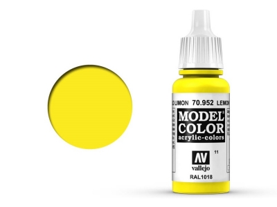 Vallejo Model Color, 70.952, Lemon Yellow, Лимонная, 17 мл