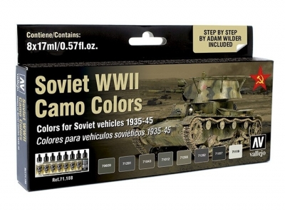 Набор красок Soviet WWII Camo Colors для аэрографа, 71.188