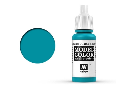 Vallejo Model Color, 70.840, Light Turquoise, Светло-бирюзовая, 17 мл
