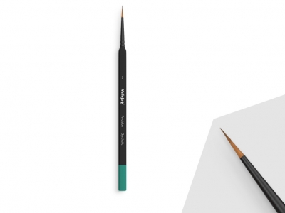 Круглая кисть Vallejo Precision № 1 (1,6 мм), синтетика, короткая ручка