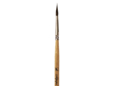 Круглая кисть "Аврора" № 3 (3 мм), белка, длинная ручка