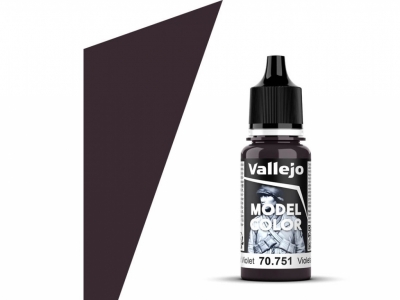 Vallejo Model Color, 70.751, Black Violet, Чёрно-фиолетовая, 18 мл