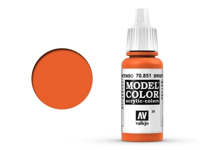 Vallejo Model Color, 70.851, Bright Orange, Яркая оранжевая, 17 мл