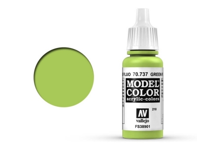 Vallejo Model Color, 70.737, Green Fluorescent, Зелёный флуоресцентный, 17 мл