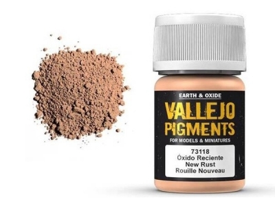 Vallejo Pigment New Rust, 73.118, Свежая ржавчина, 35 мл