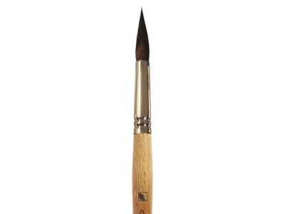 Круглая кисть "Аврора" № 8 (8 мм), белка, длинная ручка